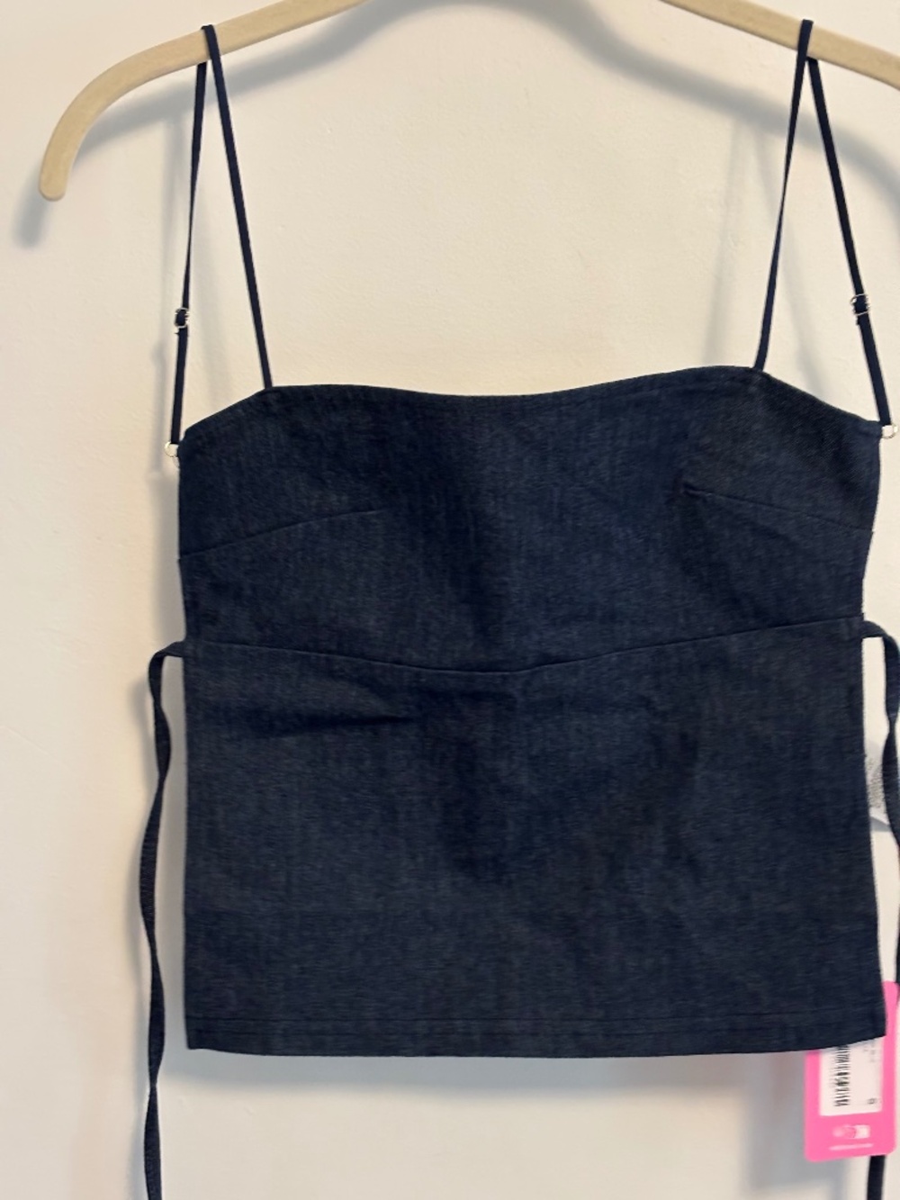 Edited denim tie back too - small